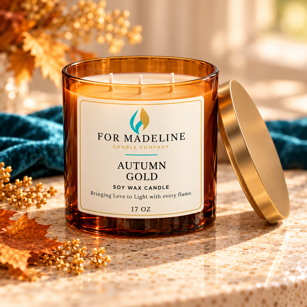 Autumn Gold Scented Candle – 17 oz